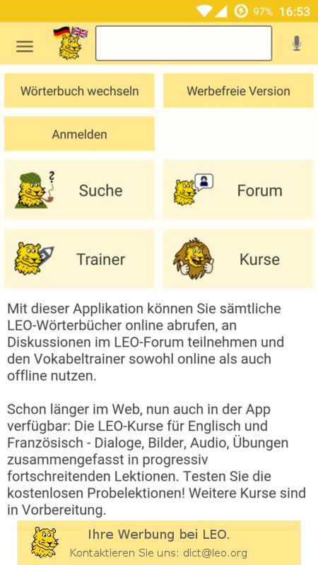 leo englisch deutsch app|leo english german.